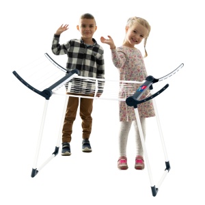 Suport pentru rufe Vileda 6735, design stabil, cu laterale pliabile, 33 cm x 65 cm x 49,5 cm - Img 5