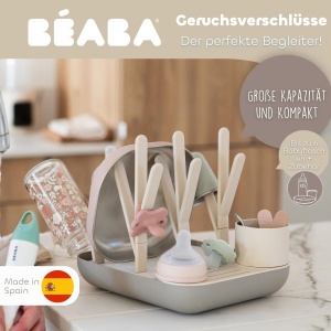 Suport pentru sticle Beaba, capacitate 6 sticle, modular, culoare ton - Img 2