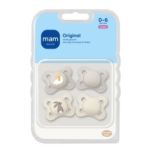 Suport pentru suzete MAM Original 0-6 luni, set 4 bucati, design SchafHase - Img 2