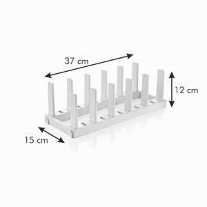 Suport pentru tigai Tescoma FlexiSPACE 370 x 148 mm, capacitate 5 tigai - Img 4
