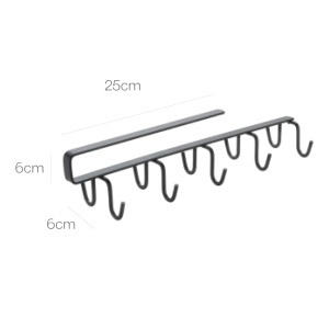 Suport pentru Ustensile Metaltex My-Hooks Lava, 10 Haken, Culoare Negru - Img 4