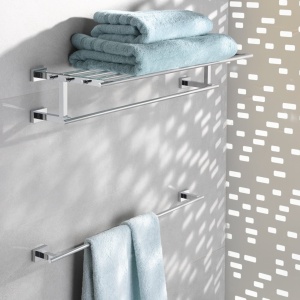 Suport prosoape GROHE Essentials Cube, metal, montare rapida - Img 4