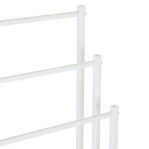Suport prosoape Relaxdays, 3 stangi, metal, alb, 86 x 44 x 21 cm - Img 7