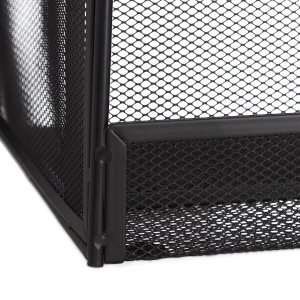 Suport reviste Relaxdays, metal, 4 compartimente, 60x30x22 cm, negru - Img 7