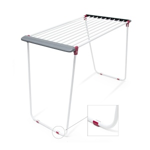 Suport rufe pliabil Relaxdays, 18.2 m, alb, din fier, dimensiuni 91 x 199 x 63 cm - Img 3