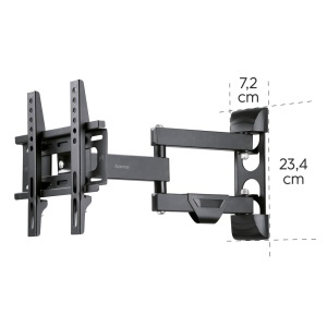 Suport TV Hama, 19-50 inch, negru, inclinabil si rotativ, 25 kg - Img 6