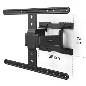Suport TV Hama Full Motion Ultraslim, 37-90 inch, negru, capacitate 50kg - Img 5