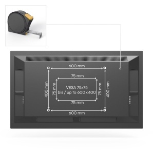 Suport TV Hama, schwenkbar si inaltabil, 32-75 inch, negru, capacitate 40 kg - Img 3
