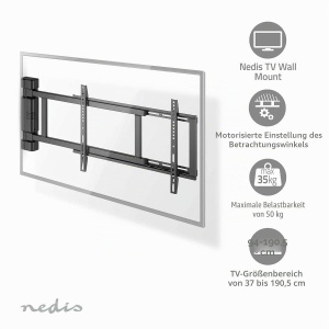 Suport TV motorizat Nedis TVWM5860BK, 32-75 inch, negru, capacitate 50 kg - Img 4
