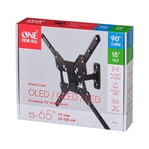 Suport TV One for All WM2441, 13-65 inch, inclinabil si rotativ, VESA 75x75-400x400, negru - Img 2