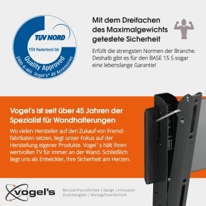 Suport TV Vogels Base 15S pentru televizoare 19-43 inch inclinabil max 20 kg - Img 4