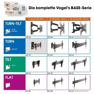 Suport TV Vogels Base 25L pentru televizoare 40-65 inch, max. 45 kg, inclinabil si rotativ - Img 4