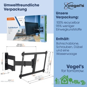 Suport TV Vogels Comfort TVM 3845 Pana la 100 inch Rotire 180deg Max 55 kg - Img 4