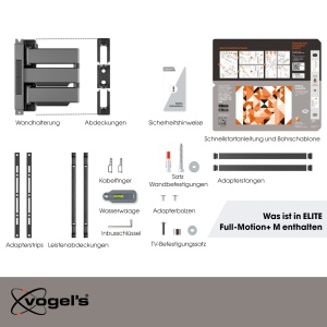 Suport TV Vogels Elite TVM 5445 Full-Motion 32-65 inch 180deg rotire Ultrastabil - Img 7