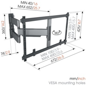 Suport TV Vogels Elite TVM 5645, pentru televizoare de 40-77 inch, 45 kg, rotire 180 - Img 5