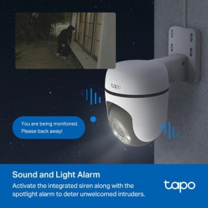Supraveghere cu camera de exterior TP-Link Tapo C510W, Camera IP Wi-Fi, Pan/Tilt 360deg, Rezolutie 2K, Viziune nocturna color, IP65 rezistent la apa, Urmarire inteligenta a miscarii, Audio bidirectional - Img 6