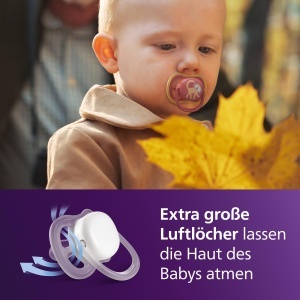 Suzete Philips Avent Ultra Air SCF34947 BPA Free pentru copii 18 luni set 2 bucati cu sterilizator - Img 2