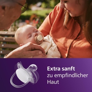 Suzete Philips Avent Ultra Soft SCF09138 BPA-Free 0-6 luni Set 2 bucati - Img 2