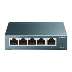 Switch de retea TP-Link TL-SG105, 5 porturi Gigabit, metalic
