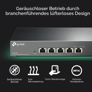 Switch Desktop TP-Link TL-SX105 cu 5 Porturi 10G RJ45 - Img 6