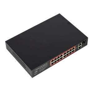 Switch PNI SWPOE162, 16 Porturi PoE 100 Mbps, 2 Porturi Uplink 1000 Mbps, 240W - Img 2