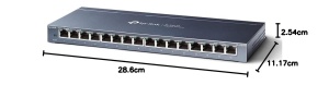Switch TP-Link TL-SG116 16-Port Gigabit, Plug-and-Play, Metalic - Img 6