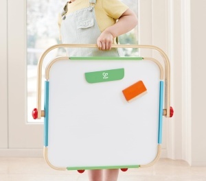 Tablita Dublata Hape Atelier - Whiteboard si Kreidetafel, cu Accesorii, pentru Copii de la 3 Ani - Img 4