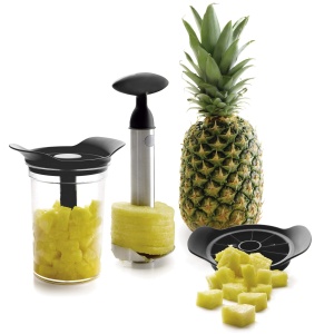 Taietor si curatator ananas Lacor 60393, otel inoxidabil 1810, recipient BPA-free, ergonomic