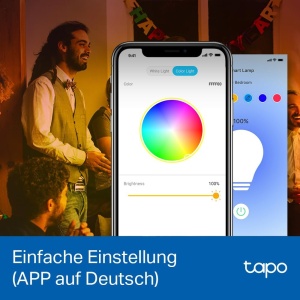Tapo L530E, lampa LED inteligenta Wi-Fi, multicolora, reglabila, E27, 8.7W 806lm, compatibila cu Alexa si Google Home, 2 buc (1 buc) - Img 4