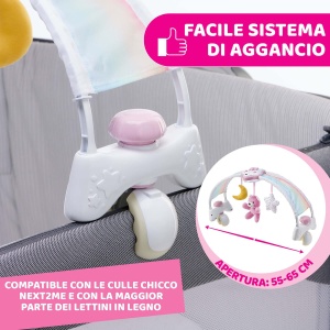 Tarc de joaca Chicco Regenbogen, 2in1 cu noapte si muzica, pentru copii 0-6 luni - Img 7