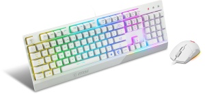 Tastatura Gaming MSI Vigor GK30 Combo IT cu Maus Clutch GM11, Alb, RGB - Img 2