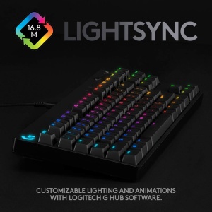 Tastatura mecanica Logitech G PRO TKL, GX Blue, LIGHTSYNC RGB, Negru - Img 5