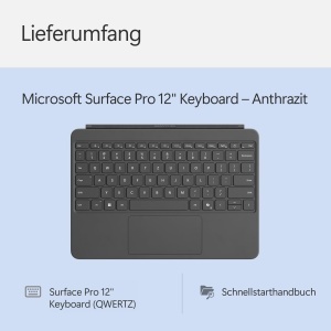 Tastatura Microsoft Surface Pro 12 - QWERTZ, cu iluminare, culoare Anthrazit - Img 5