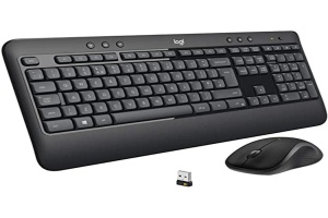 Tastatura si mouse wireless Logitech MK540 Advanced, design ergonomic, spritzwasserfest