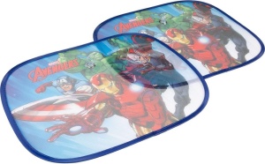 TataWay - Copertina laterala Marvel Avengers | Perdele auto cu protectie UV 44 x 35 cm | Supereroii Iron Man, Thor, Hulk, Captain America | Accesoriu cu ventuza, poliester - Img 4