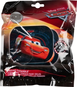 Tataway - Parasolare auto Disney Cars | Protectie UV pentru copii | Accesoriu ventuza | Grafica Disney | Masina de protectie solara, neagra, 11 x 11 x 2 cm, tesatura - Img 3