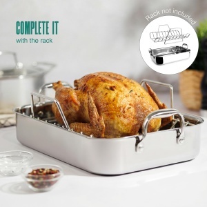 Tava de copt Lacor 60865, 35 x 26 cm, 5 litri, inox - Img 6