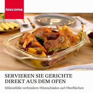 Tava de copt Tescoma GrandCHEF 40 x 26 cm, din sticla borosilicata - Img 6