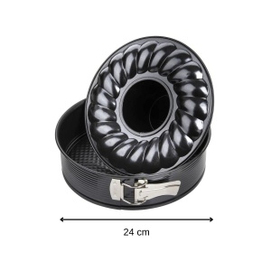 Tava de copt Zenker 24 cm cu 2 funduri, antiaderenta, metalica - Img 3