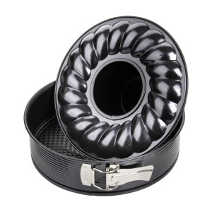 Tava de copt Zenker cu fund plat si fund detasabil 28 cm, negru metallic, antiaderenta
