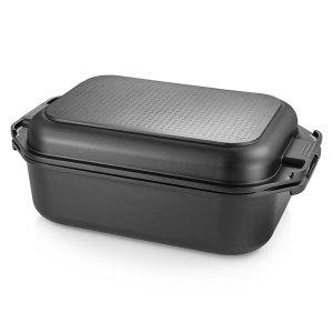 Tava de cuptor Tescoma GrandCHEF 40x26 cm, PFOA si PFAS-free, cu capac