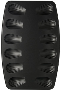 Tava pentru Madeleines Zenker, 12 forme, Antihaft, Negru