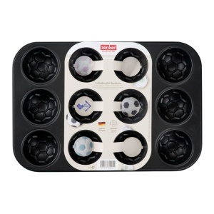 Tava pentru muffins Zenker, 12 forme, neagra, 380 x 265 x 38 mm - Img 8