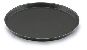 Tava pentru pizza Lacor, aluminiu, 36 cm, antiaderenta, negru