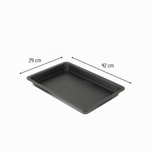 Tava pentru prajituri Zenker Pflaumenkuchenblech, 42 x 29 cm, antiaderenta, neagra - Img 3