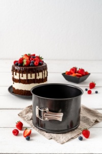 Tava pentru tort Zenker Extra Hoch, 19 cm, 12 cm, otel negru - Img 2