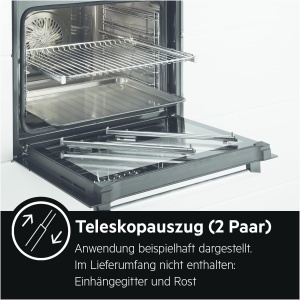 Teava telescopica AEG TR2LV, 2 perechi, inox, pentru cuptoare AEG - Img 5