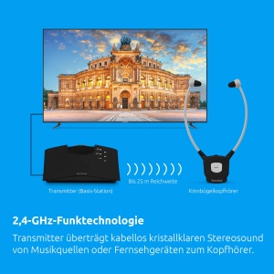TechniSat STEREOMAN ISI 3 - casti stereo fara fir pentru televizoare si sisteme muzicale cu statie de andocare, negru - Img 3