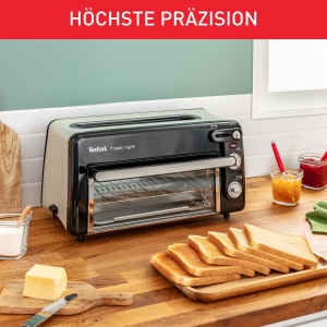 Tefal Retro Toast n Grill TL6008 Toaster si Mini-Cuptor 2-in-1 1300W NegruAlu Mat - Img 5