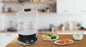 Tefal VC2048 Abur ultracompact | Sistem de depozitare stivuibil | Gatit sanatos | 3 atasamente fara BPA | Cronometru de 60 de minute | Completarea in timpul gatitului | Capacitate 9 L | Incl. insertie de orez | 800 W - Img 7